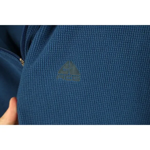 Vintage Nike ACG Mens 2XL XXL Travis Scott Mini Swoosh Half Zip Fleece Sweater - Picture 4 of 10